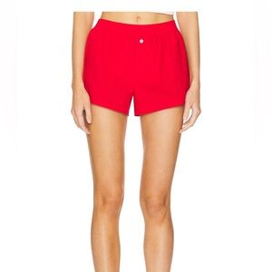 Justine Relaxed Shorts in Red